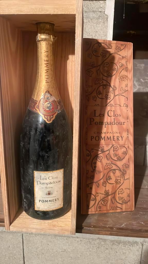 Champagne Magnum Clos Pompadour Pommery 2003, Verzamelen, Wijnen, Zo goed als nieuw, Champagne, Ophalen of Verzenden
