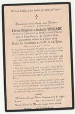 Décès Emma VROLAND Esquelbecq (France) 1831 - 1919, Collections, Envoi, Image pieuse