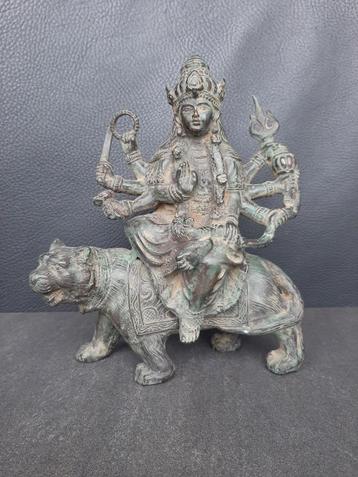 standbeeld van Durga, bronzen Kali/India/Azië