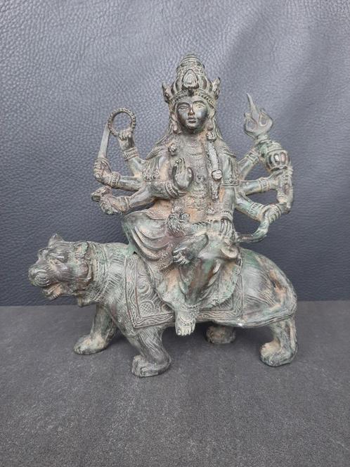 statue de Durga,kali en bronze/Inde/Asie, Maison & Meubles, Accessoires pour la Maison | Statues de Bouddha, Neuf, Enlèvement ou Envoi