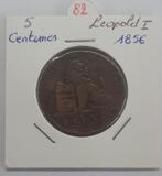 Leopold I - 5 centimes 1856, Postzegels en Munten, Munten | België, Verzenden