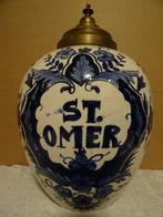 Pot à tabac antique St Omer France pot à tabac bleu de Delft, Antiquités & Art, Enlèvement ou Envoi