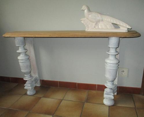 Muurtafel - console tafel, Huis en Inrichting, Tafels | Sidetables, Gebruikt, Minder dan 25 cm, 100 tot 150 cm, Rechthoekig, Eikenhout