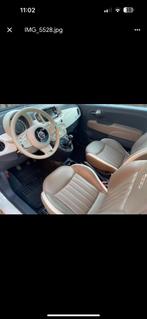 Auto Fiat 500, Auto's, Fiat, 4 zetels, Beige, https://public.car-pass.be/verify/3135-7121-9020, Wit