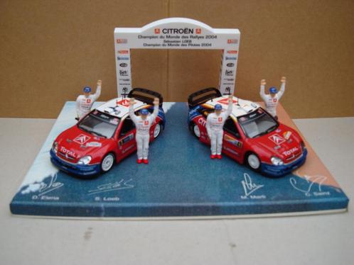 SET MET 2 CITROEN RALLYWAGENS,RALLY MONTE-CARLO 2004,OP SCHA, Hobby en Vrije tijd, Modelauto's | 1:43, Nieuw, Auto, Norev, Ophalen of Verzenden