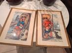 2 michel thomas prints in kader, Antiek en Kunst, Ophalen of Verzenden