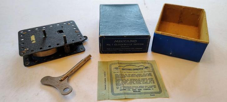 MECCANO VEERMOTOR N° 1 MET DOOS, Antiek en Kunst, Antiek | Speelgoed, Ophalen of Verzenden
