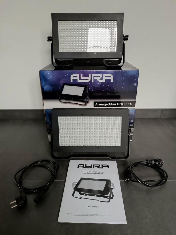 Ayra Armageddon 648 RGB LED 2 stuks, Musique & Instruments, Lumières & Lasers, Comme neuf, Lumières, Commande sonore, Couleur