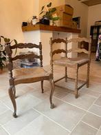 2 Chaises d'angle vintage en bois parties/rénovations, Enlèvement