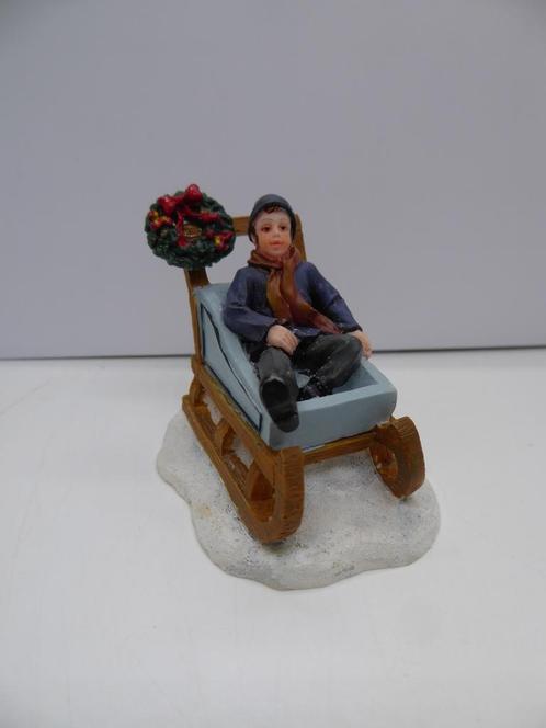 Luville Item   boy on sledge, Diversen, Kerst, Ophalen of Verzenden