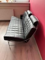 zetel-bank-Leolux Volare zwart design, Ophalen, 150 tot 200 cm, Tweepersoons, 75 tot 100 cm