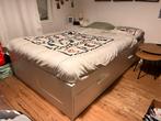 BED - IKEA brimnes 140x200, Ophalen, Wit, 140 cm, Twijfelaar