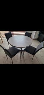Moderne Eettafel met 4 Stoelen, Ophalen, Zo goed als nieuw