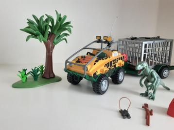 PLaymobil dinojager en auto - compleet beschikbaar voor biedingen