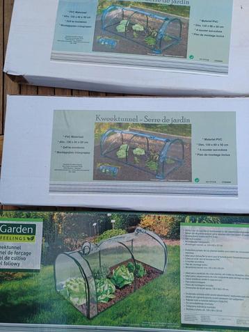 3 kweektunnels nieuw , serre, garden feelings 130x60x50 beschikbaar voor biedingen
