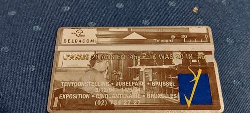 telefoonkaart / Jubelpark Brussel/ Ik was 20 in '45, Collections, Cartes de téléphone, Enlèvement ou Envoi