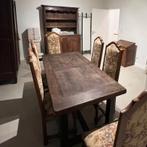 antieke houten tafel in bruin hout, Huis en Inrichting, Complete eetkamers, Ophalen, Zo goed als nieuw