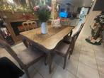 tafel en 6 stoelen, Huis en Inrichting, Ophalen, Eikenhout, 200 cm of meer, Zo goed als nieuw