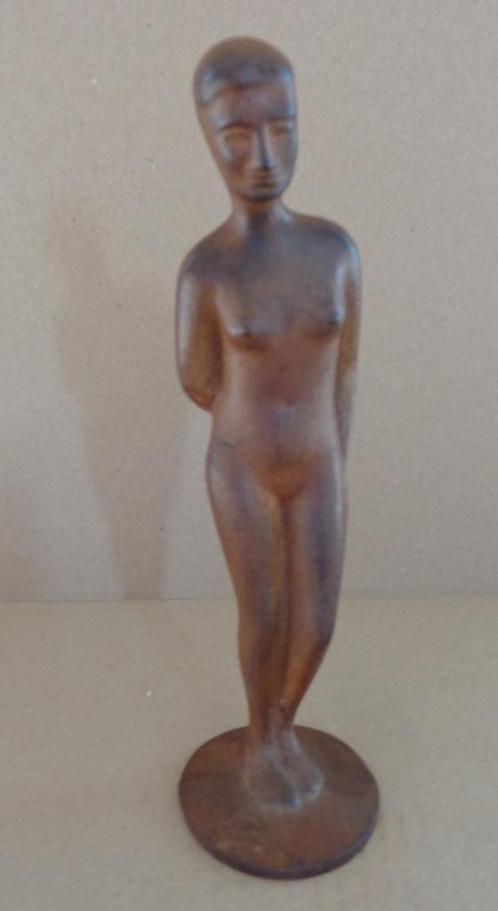 BELGISCHE SCHOOL / NAAKTE VROUW / SCULPTUUR METAAL / H=21cm, Antiek en Kunst, Kunst | Beelden en Houtsnijwerken, Ophalen of Verzenden