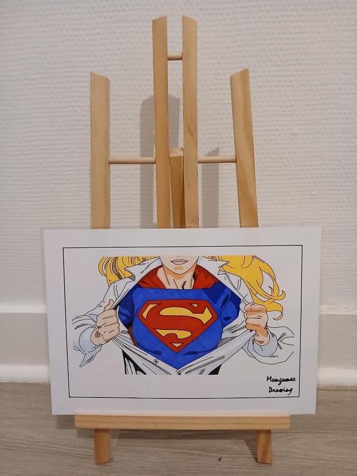 Supergirl-poster, Antiek en Kunst, Kunst | Tekeningen en Fotografie, Ophalen of Verzenden