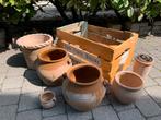 Oude terra cotta bloempotten, Ophalen, Gebruikt, Aardewerk