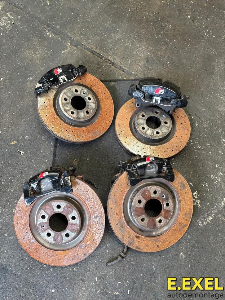 S-Line Remmen set Audi A4 B8 2007-15, Auto-onderdelen, Remmen en Aandrijving, Gebruikt, Herkomst onderdeel bekend, Ophalen of Verzenden