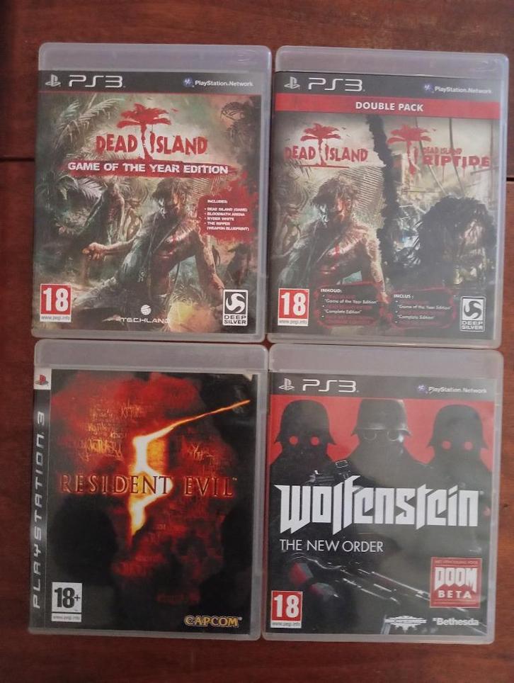 Playstation3 spellen dead island, resident evil, Wolfenstein, Games en Spelcomputers, Games | Sony PlayStation 3, Zo goed als nieuw
