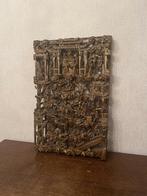 Antiek chinees handgesneden reliëfpaneel, Ophalen