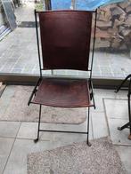 Stoelen  ,kalfsleder ,smeedyzer 8 st, Ophalen