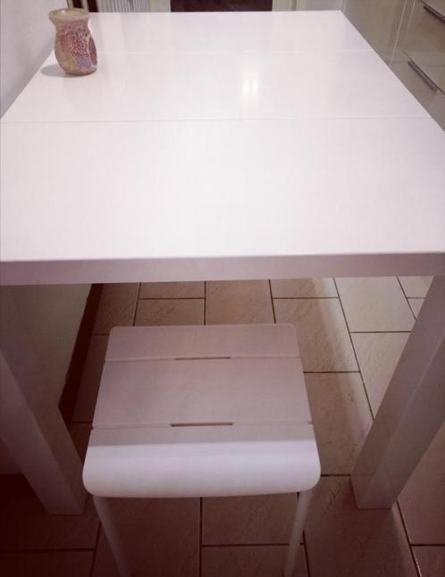 Tafel met 2 krukjes, Huis en Inrichting, Tafels | Eettafels, Gebruikt, Rechthoekig, Ophalen