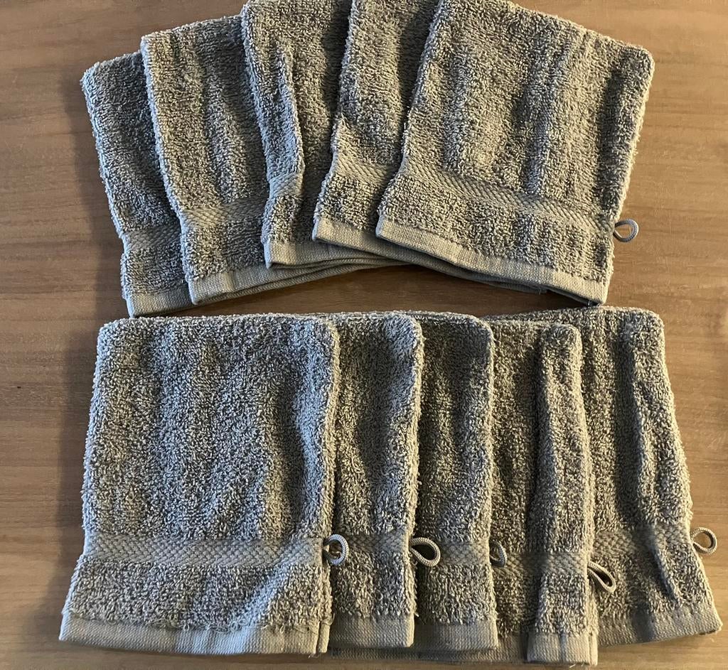 Gants de toilette 10 pièces gris foncé, Maison & Meubles, Cuisine | Linge de cuisine, Neuf, Gris, Envoi