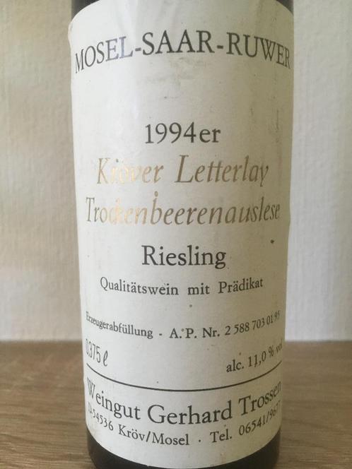 Riesling Trockenbeerenauslese van 1994. Weingut G. Trossen., Collections, Vins, Neuf, Vin blanc, Autres régions, Enlèvement ou Envoi