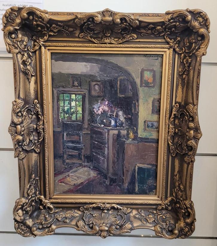 Victor WAGEMAEKERS, interieur, Antiek en Kunst, Kunst | Schilderijen | Klassiek, Ophalen of Verzenden