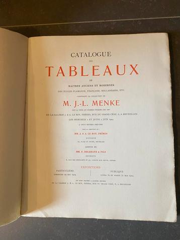 Menke Catalogue des tableaux 1903 Anvers ( Antwerpen ) beschikbaar voor biedingen
