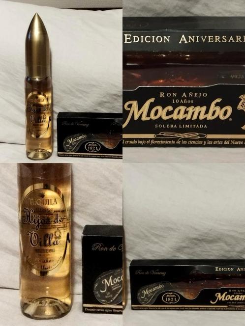 ✓Set 1 x MOCAMBO-rum + 1 x Tequila HIJOS van VILLA REPOSADO, Verzamelen, Wijnen, Nieuw, Overige typen, Zuid-Amerika, Vol, Ophalen