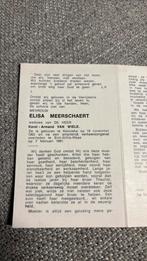 Ongeval, Verzenden, Bidprentje