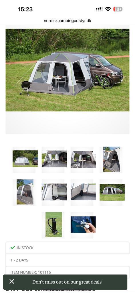 DWT campervan mobilhome bustent Isola Air opblaasbaar tent, Caravans en Kamperen, Tenten, tot en met 4, Nieuw, Ophalen