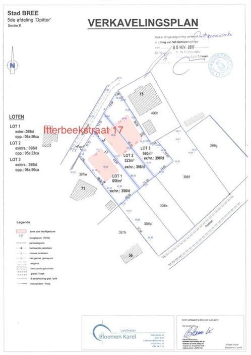 TE KOOP: bouwgrond voor halfopen bebouwing 6a80ca in Opitter, Immo, Gronden en Bouwgronden, 500 tot 1000 m²