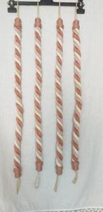 Cordon torsadé rose et blanc tenture, Maison & Meubles, Enlèvement ou Envoi, Utilisé, Blanc