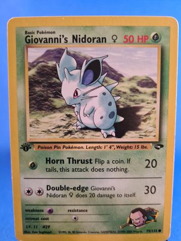 Giovanni's Nidoran  75/132 - Gym Challenge (1st edition) beschikbaar voor biedingen