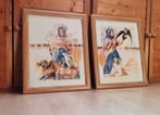 2 Egyptische tekeningen/schilderijen, Antiek en Kunst, Kunst | Overige Kunst, Ophalen of Verzenden