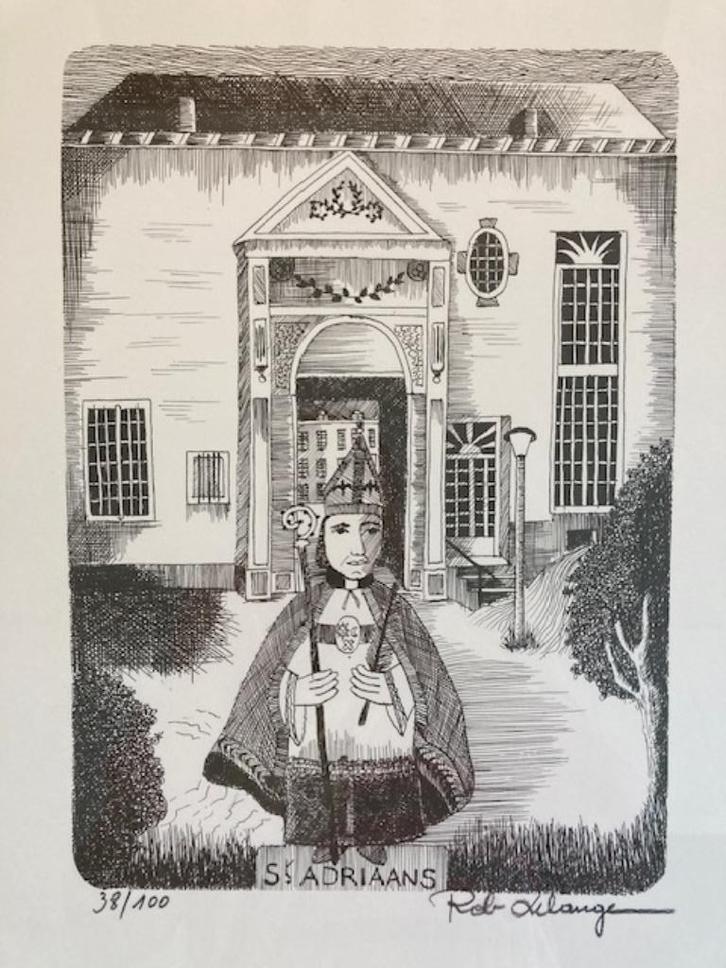 Rob Delange - St. Adriaans, Antiek en Kunst, Kunst | Schilderijen | Klassiek, Ophalen of Verzenden