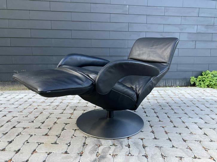 Jori Symphony relax Zwart leder Celia Black Medium Mono-move, Huis en Inrichting, Fauteuils, Ophalen of Verzenden