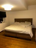 Boxspring à vendre, acheté le 09/2023, Maison & Meubles, Enlèvement, Comme neuf, Deux personnes, Brun