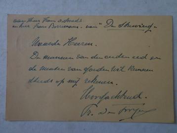 postkaart geschreven door Prosper De Troyer uit 1931 of 1951, Enlèvement ou Envoi
