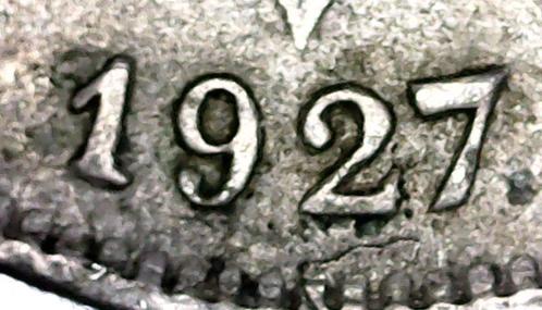 Variatie 10 cts 1926 Nl België datum 1927 (7 dichter bij 2), Postzegels en Munten, Munten | België, Losse munt, Metaal, Verzenden