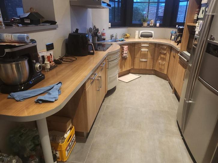 Keuken kasten, Huis en Inrichting, Keuken | Complete keukens, Gebruikt, U-keuken, Bruin, Ophalen