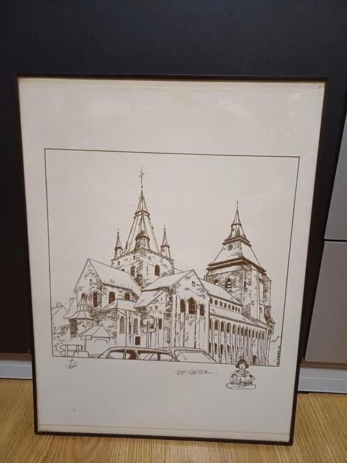 Lithografie, boekplaat, bord? Papyrus, De Gieter, Boeken, Stripverhalen, Zo goed als nieuw, Ophalen of Verzenden