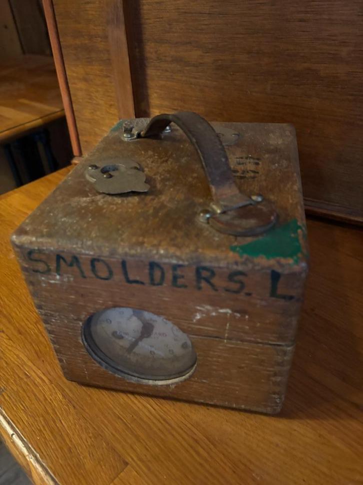 oude houten duivenklok / constateur 3, Antiek en Kunst, Antiek | Klokken, Ophalen