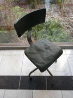 Chaise dactylo metalique/cuir, Enlèvement, Utilisé, Cuir